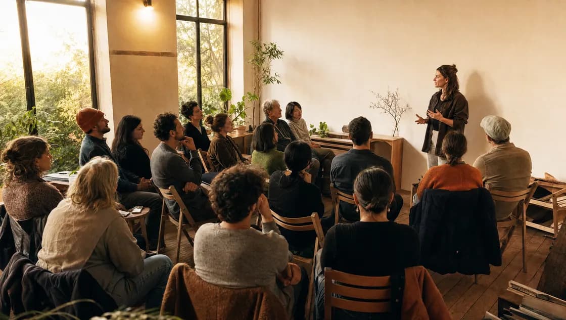 Publika na večernjem razgovoru u malom studiju